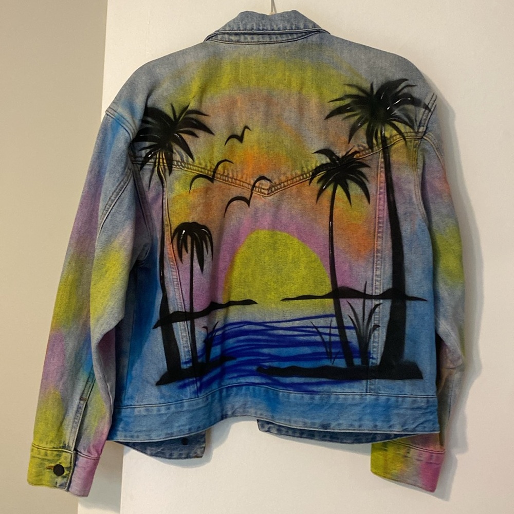 Blank NYC denim airbrush jacket size M